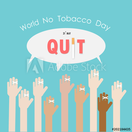 500x500 Human Hands And Quit Tobacco Vector Logo Design Template May