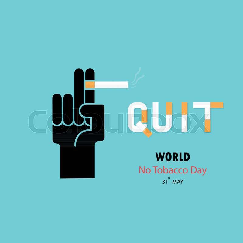 800x800 Human Hands And Cigarette Quit Tobacco Stock Vector Colourbox