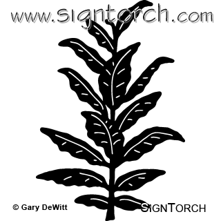 320x320 Tobacco Plant Signtorch, Turning Images Into Vector Cut Paths