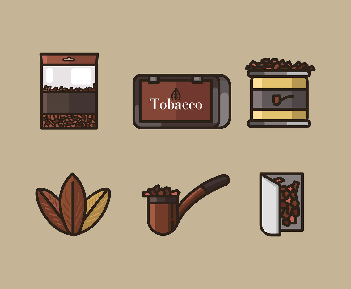 1136x936 Tobacco Vector In Thick Line Vector Art Graphics