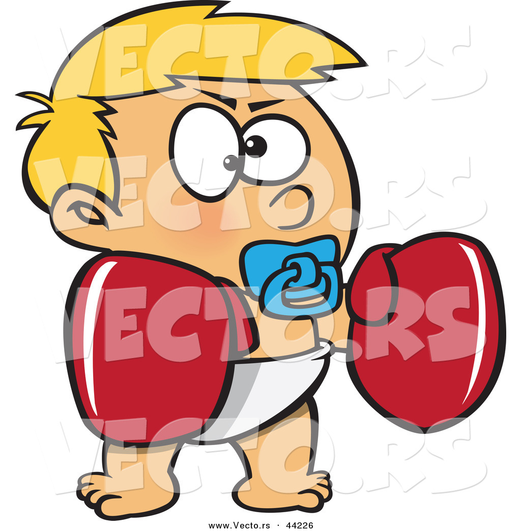 Vector Of A Tough Cartoon Toddler Boy Wearing Boxing Gloves While 1024x1044 Vector Of A Tough Cartoon Toddler Boy Wearing Boxing Gloves While