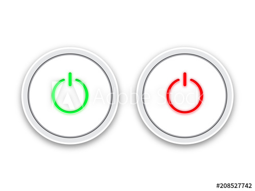 500x375 Icon On And Off Toggle Switch Button Vector Illustration