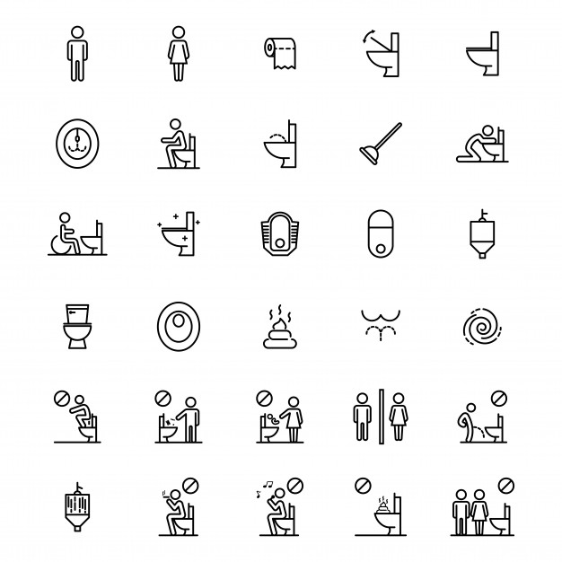 Set Of Toilet Icon Vector Premium Download 626x626 Set Of Toilet Icon Vector Premium Download