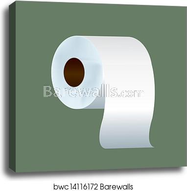 382x390 Toilet Paper Vector, Canvas Print Barewalls Posters Prints