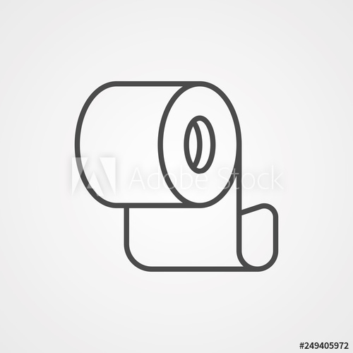 500x500 Toilet Paper Vector Icon Sign Symbol