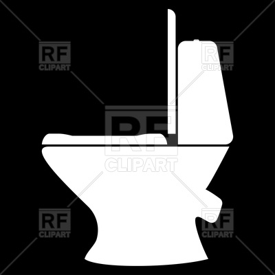 400x400 Toilet Bowl Silhouette Vector Image Of Objects