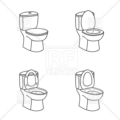 400x400 Toilet Sketch Sign