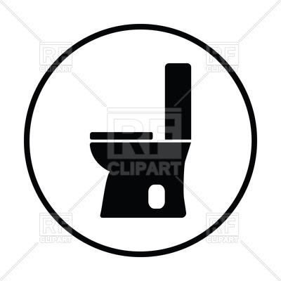 400x400 Silhouette Of Toilet Bowl Icon Vector Image Of Icons And Emblems