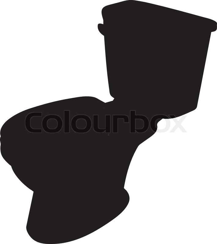 710x800 Toilet Silhouette Vector Stock Vector Colourbox