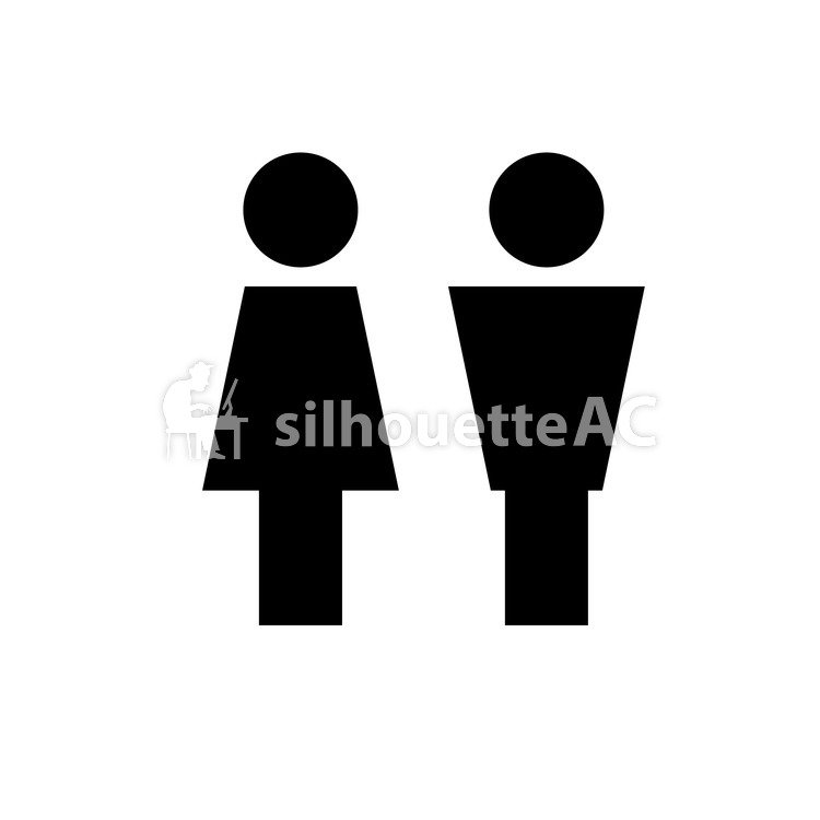 750x750 Free Silhouette Vector Man Toilet Woman