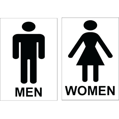 500x500 Men And Women Bathroom Signs Male Female Toilet Vector Door Funny