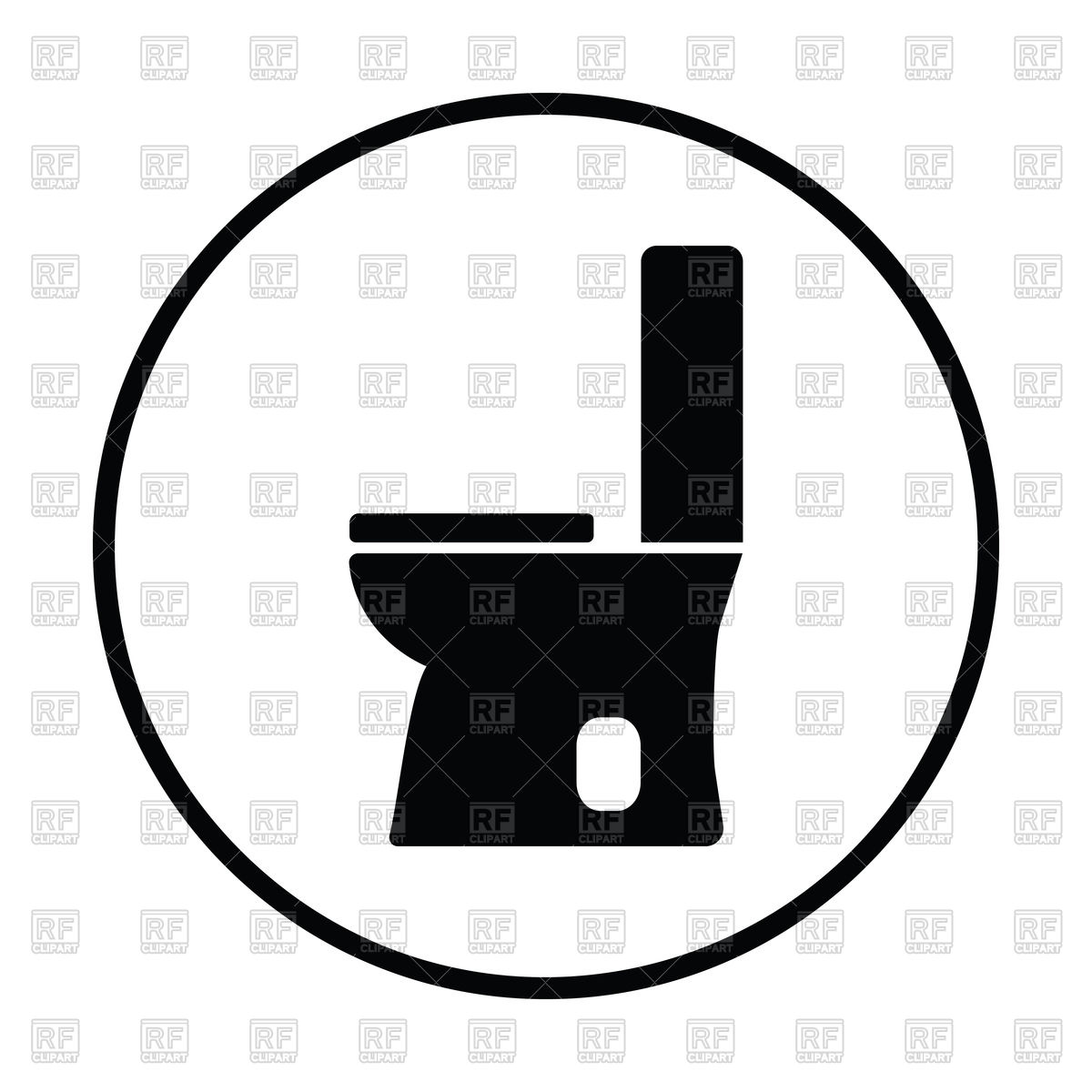1200x1200 Silhouette Of Toilet Bowl Icon Vector Image Of Icons And Emblems
