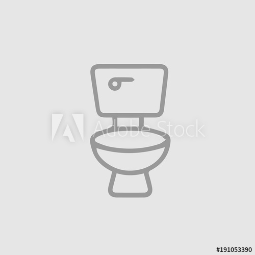 500x500 Toilet Vector Icon Simple Isolated Wc Symbol