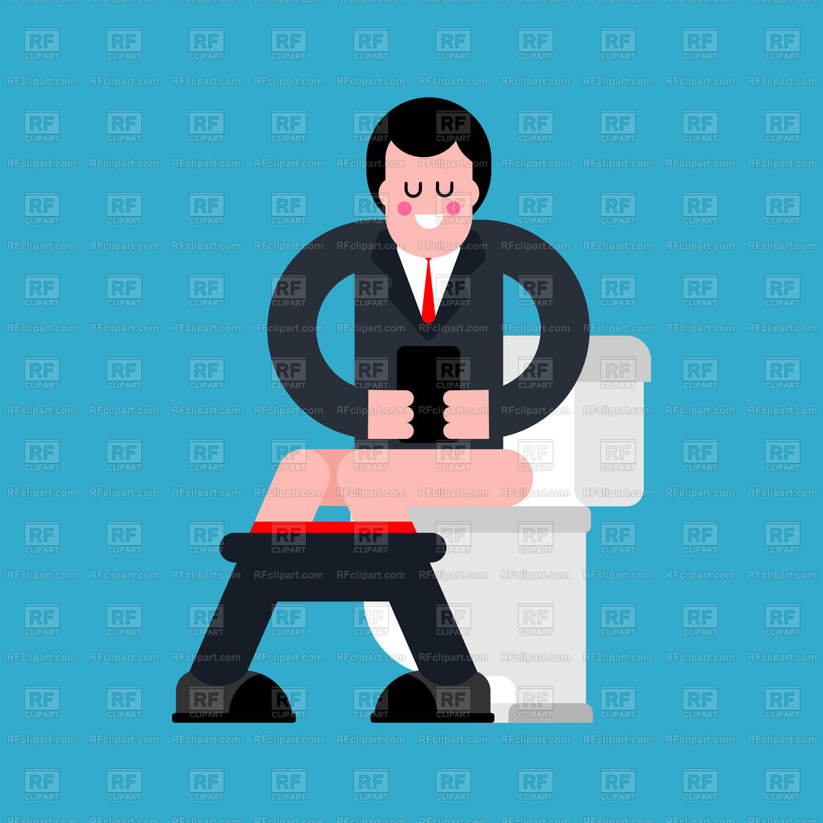 1200x1200 Businessman On Toilet Vector Image Of People Maryvalery