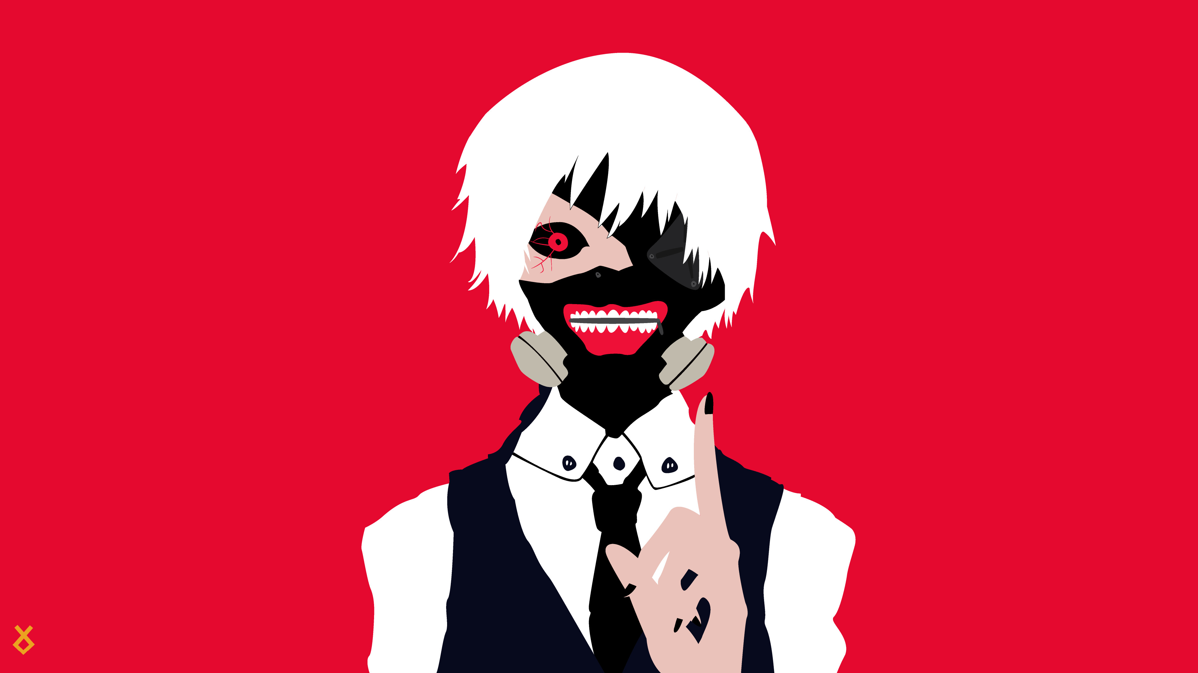 3840x2160 Tokyo Ghoul, Kaneki Ken, Minimalism, Vectors, Anime Vectors