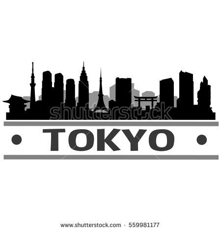 450x470 Tokyo Skyline Silhouette