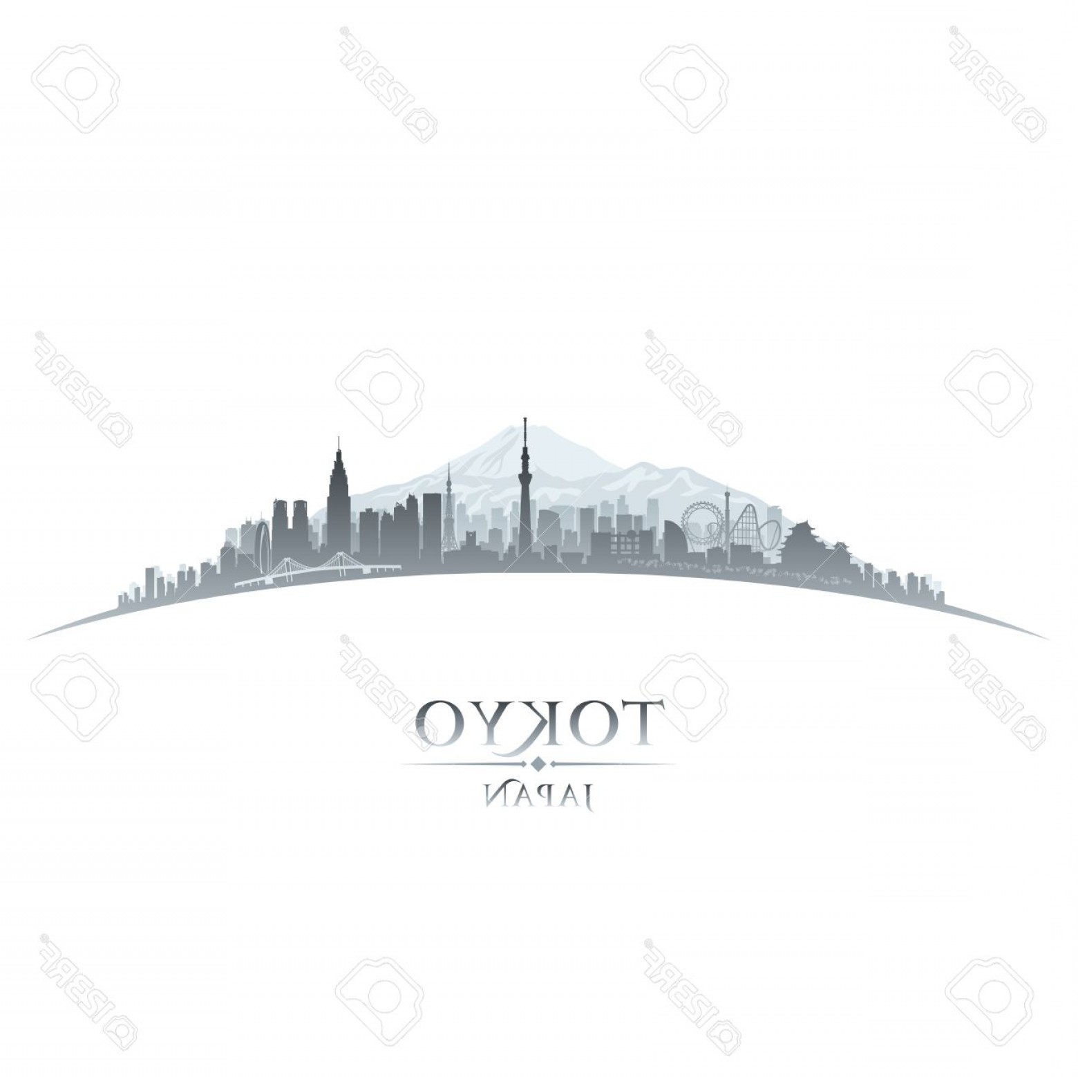 1560x1558 Photostock Vector Tokyo Japan City Skyline Silhouette Vector