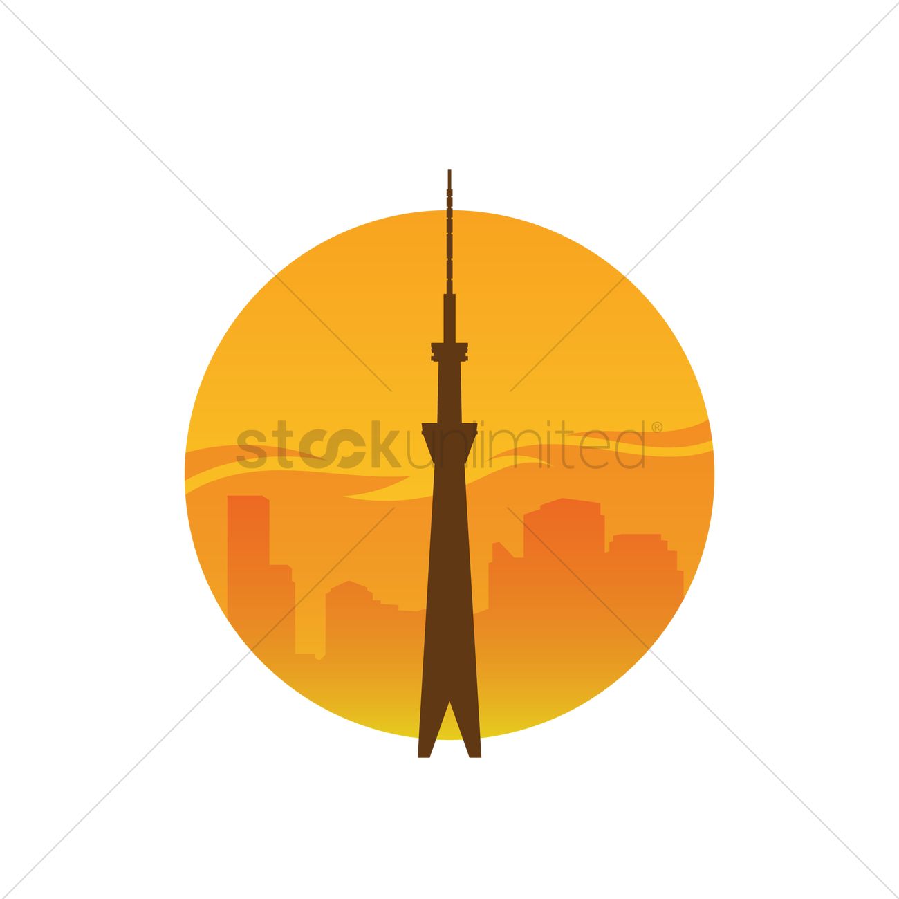1300x1300 Tokyo Tower Vector Image