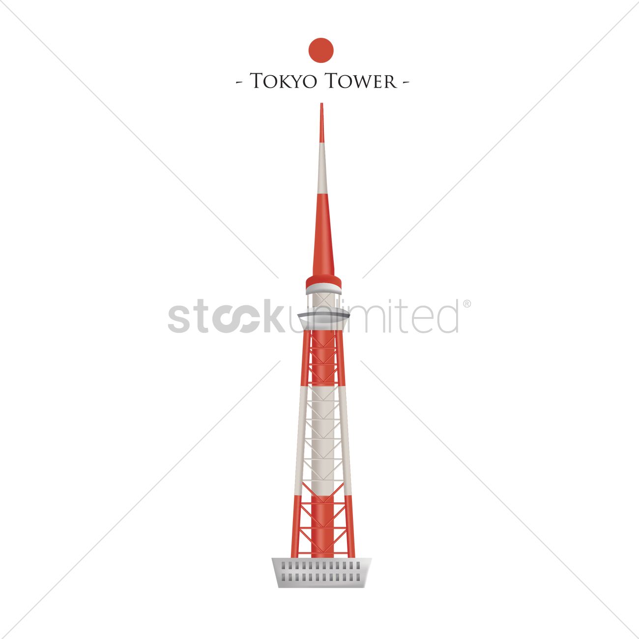 1300x1300 Tokyo Tower Vector Image