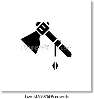 362x382 Tomahawk Icon, Vector Illustration, Black Sign On Isolated