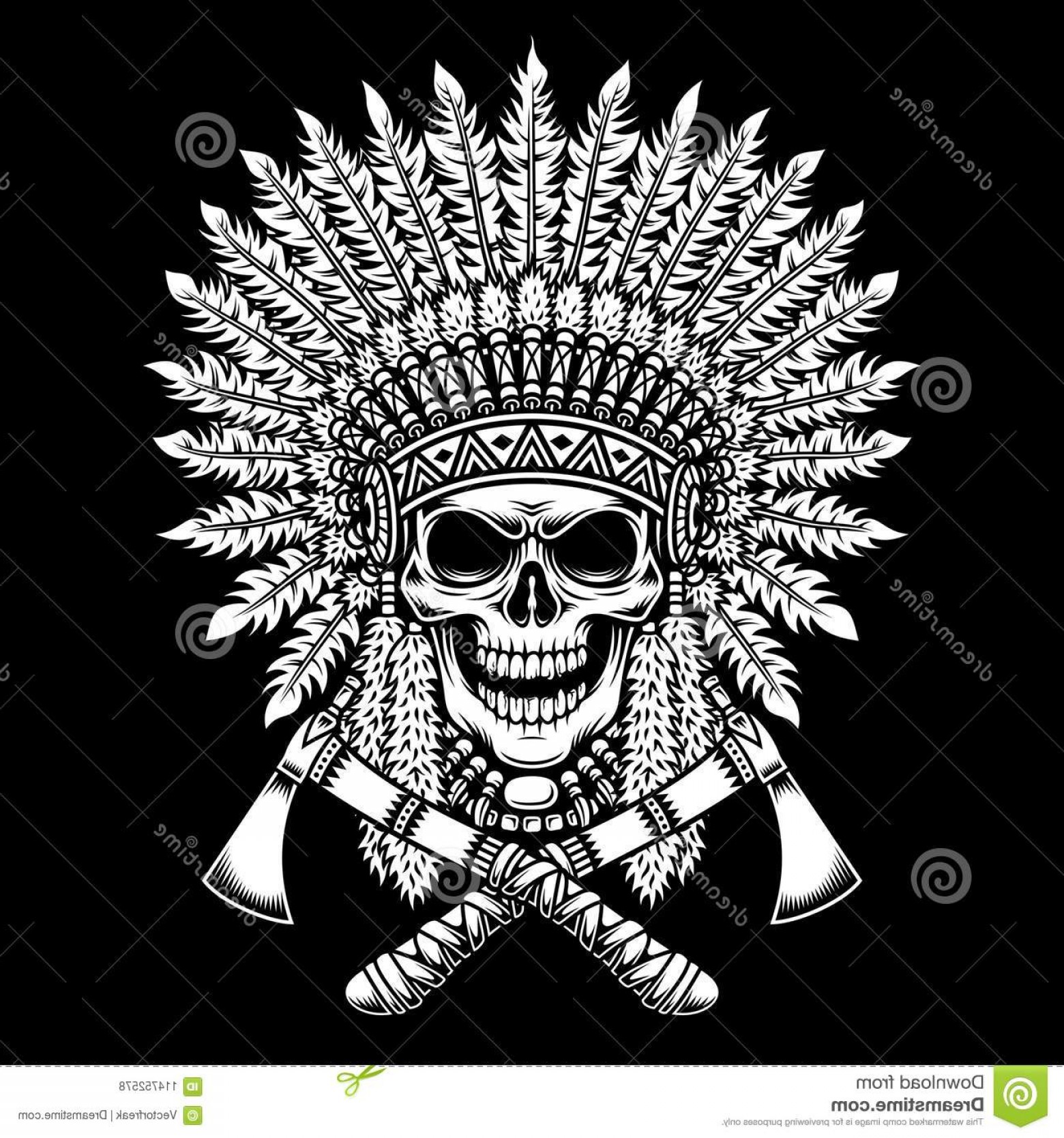 American Indian Chief Skull Crossed Tomahawks Black Background 1560x1668 American Indian Chief Skull Crossed Tomahawks Black Background