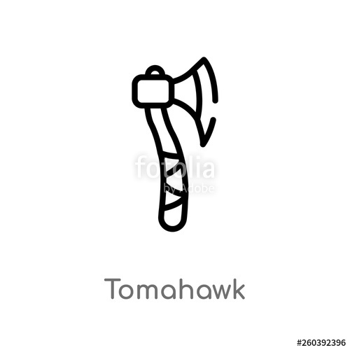 Outline Tomahawk Vector Icon Isolated Black Simple Line Element 500x500 Outline Tomahawk Vector Icon Isolated Black Simple Line Element