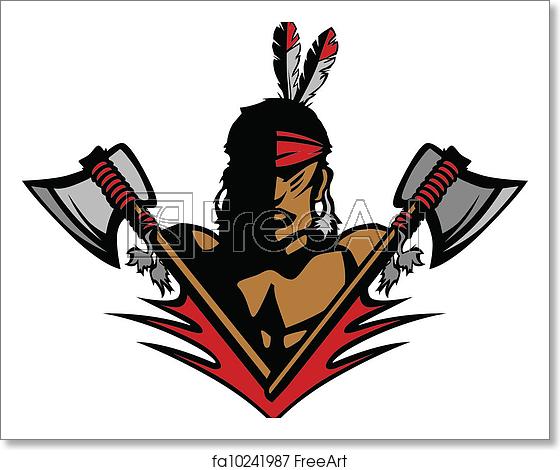 Free Art Print Of Indian Brave Mascot Head Vector Graphic Graphic 560x470 Free Art Print Of Indian Brave Mascot Head Vector Graphic Graphic