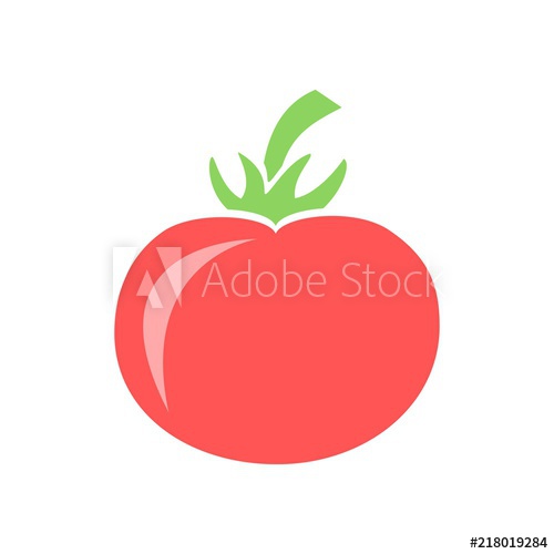 500x500 Tomato Icon Vector Illustration