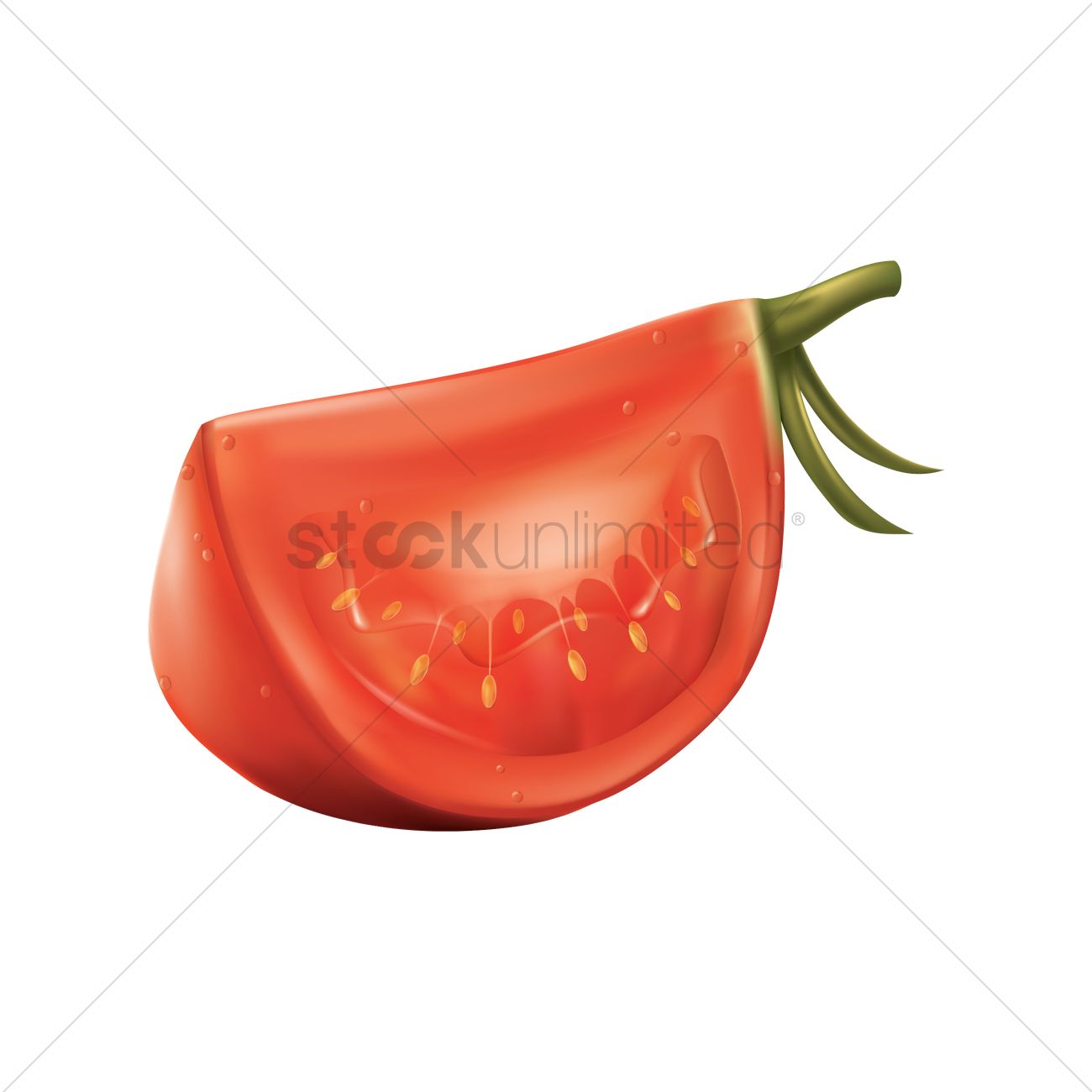 1300x1300 Tomato Slice Vector Image