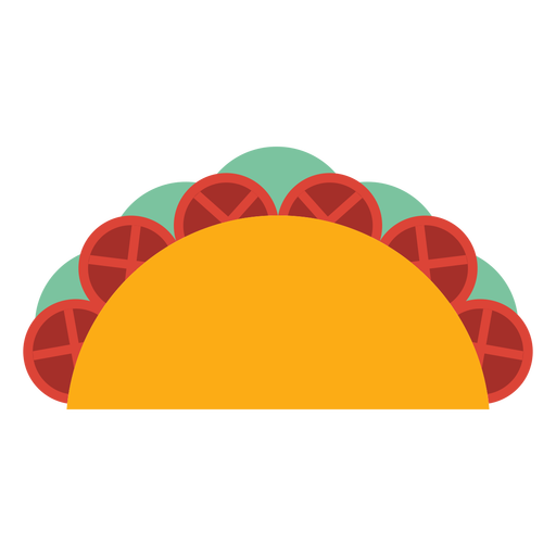 512x512 Taco Tomato Slice Lettuce Flat