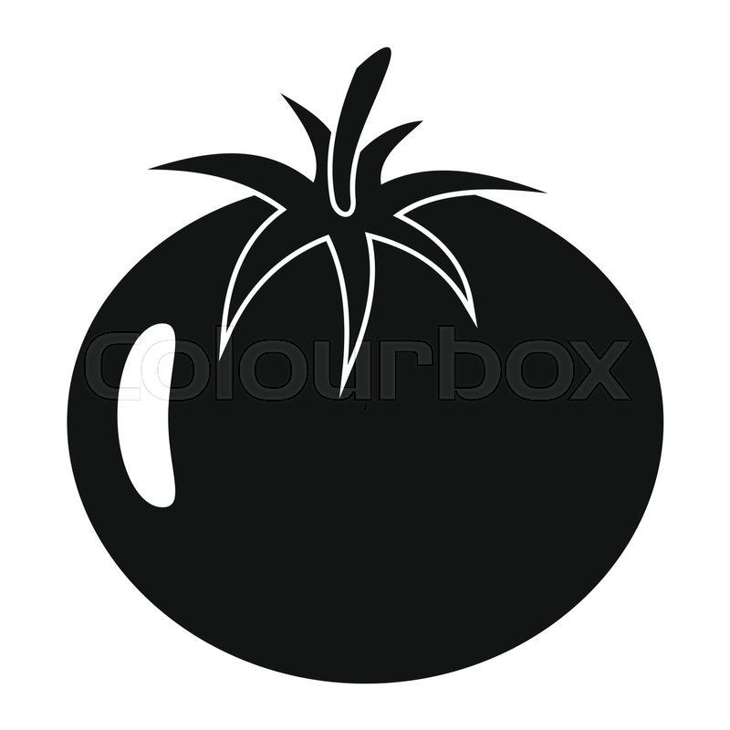 800x800 Tomato Black Simple Silhouette Icon Stock Vector Colourbox