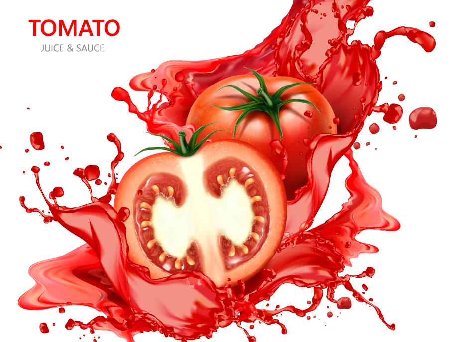914x688 Tomato Juice With White Background Vector Design Free Download