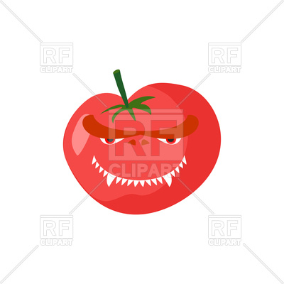 400x400 Angry Tomato Vector Image Of Food And Beverages Popaukropa