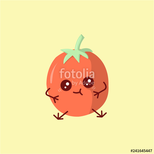 500x500 Cute Tomato Vector Stock Image And Royalty Free Vector