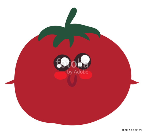 500x463 Image Of Cute Tomato, Vector Or Color Illustration Stock Image