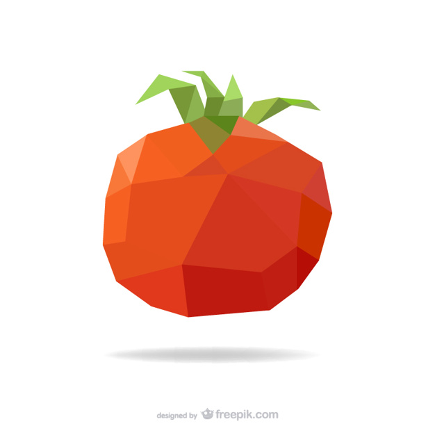 626x626 Polygonal Tomato Vector Free Download