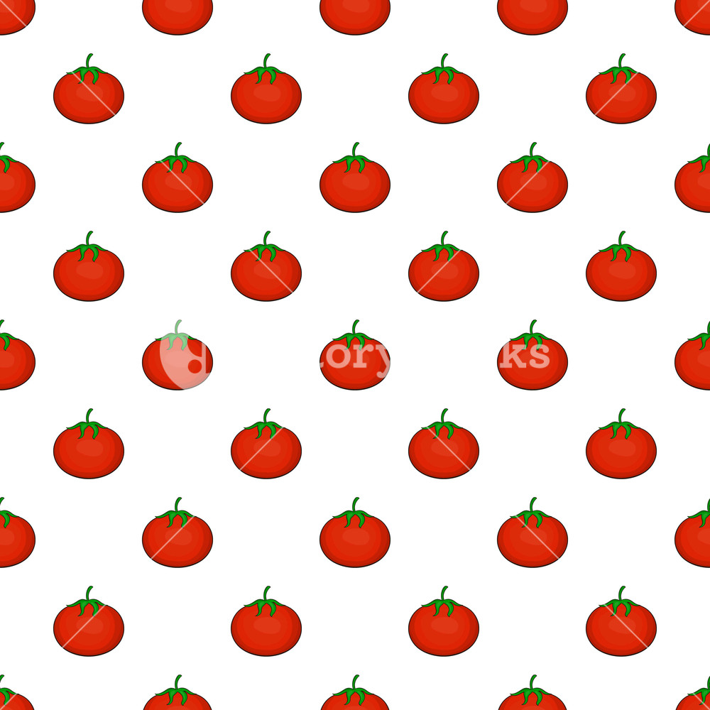 1000x1000 Tomato Pattern Cartoon Illustration Of Tomato Vector Pattern