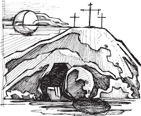 458x377 Hand Drawn Vector Illustration Or Drawing Of Jesus Christ Empty