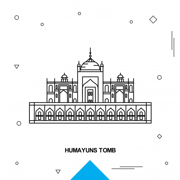 626x626 Humayuns Tomb Vector Free Download