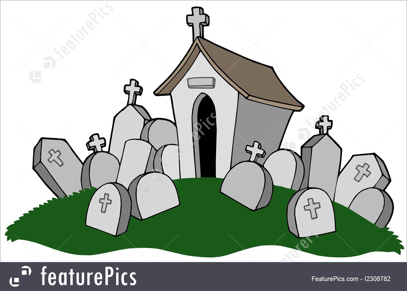 1300x932 Cemetery Cemetery With Tomb