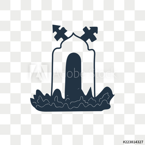 500x500 Tomb Vector Icon Isolated On Transparent Background, Tomb Logo