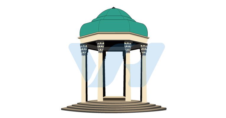 765x400 Shiraz Hafeziye Tomb Vector Vector In Table Lamp
