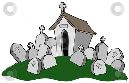 450x291 Cemetery With Tomb Stock Vector