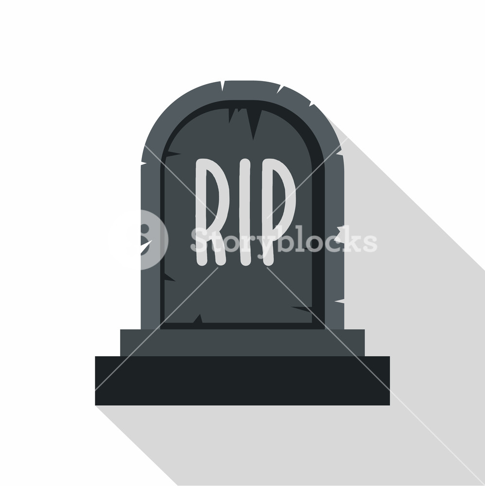 998x1000 Stone Tombstone Rip Icon Flat Illustration Of Stone Tombstone Rip