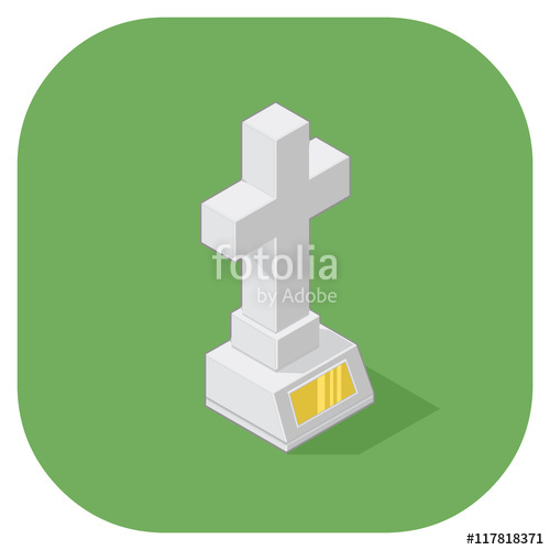 500x500 Gravestone Icon Religious Tombstone Vector Stock Image