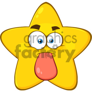 300x300 Royalty Free Rf Clipart Illustration Funny Yellow Star Cartoon