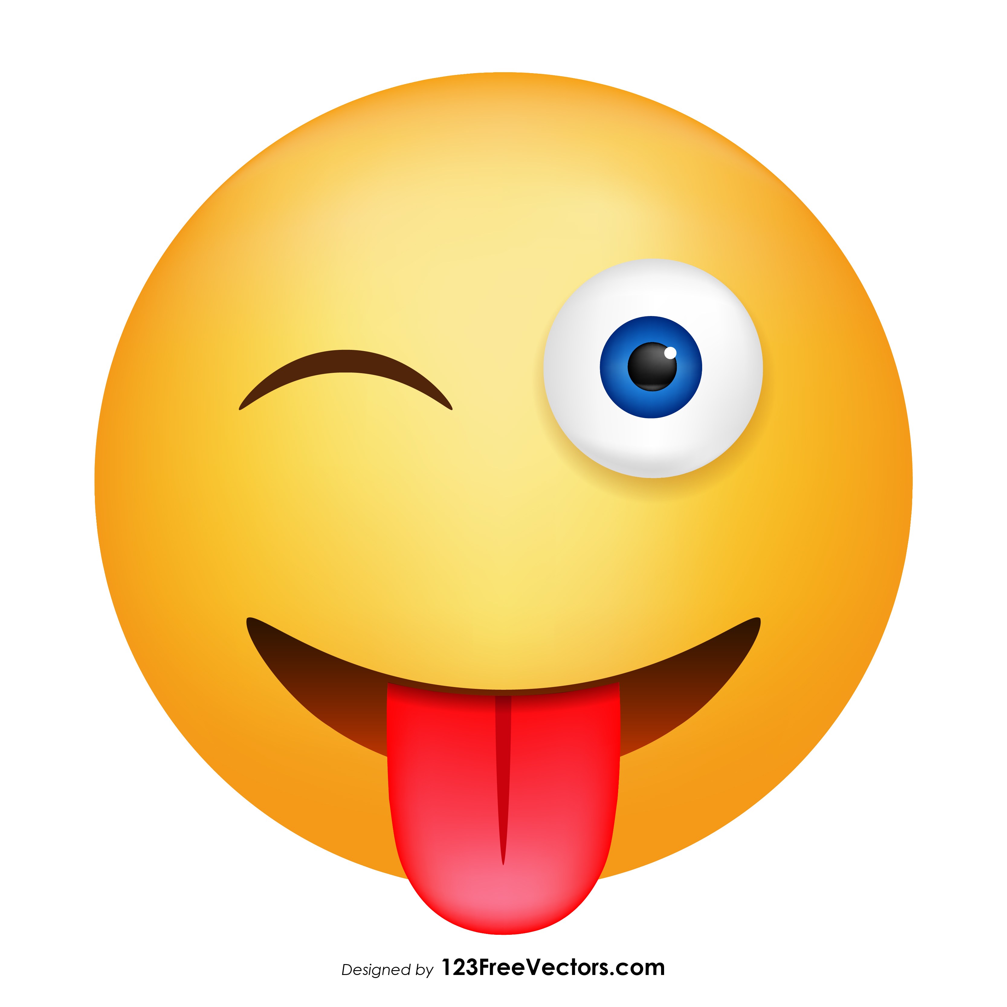 3333x3333 Winking Face With Tongue Emoji Vector Free