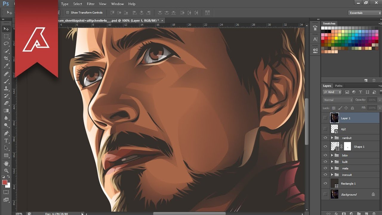 1280x720 Speed Art Tony Stark