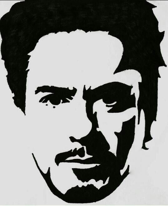 538x661 Tony Stark Decals Vectors Stencil Art, Stencils, Silhouette Art