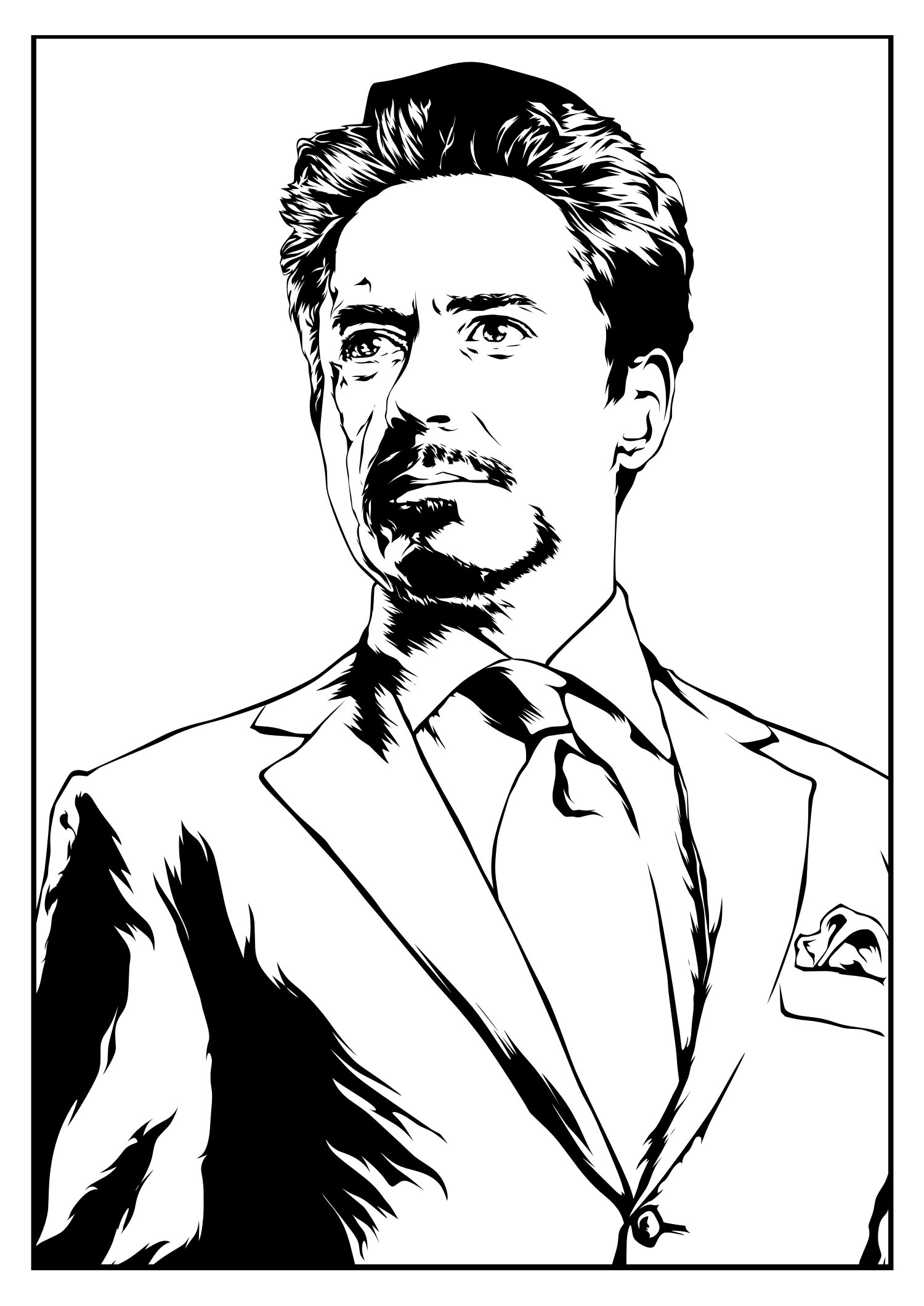 1500x2121 Tony Stark Free Vector Cdr Download
